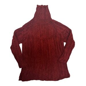 Outside Additions By Stan Herman Sweater Womens Size 1X Red Turtleneck